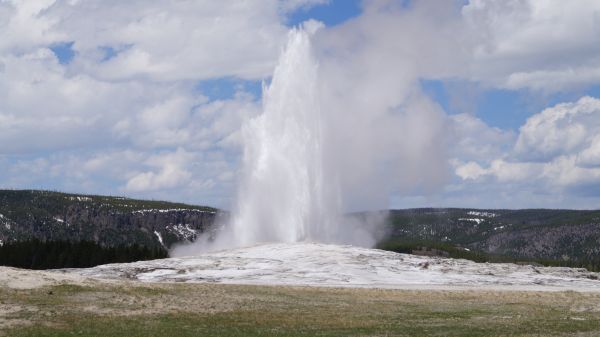 Old Faithfull – en gejser i Yellowstone Park